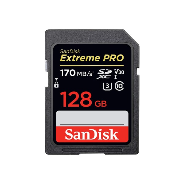 رم سن دیسک SD Xtreme Pro ظرفیت 128 گیگابایت سرعت 170 مگابایت برثانیه SDSDXXG-128G-GN4IN