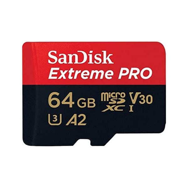 رم سن دیسک MicroSD Extreme Pro ظرفیت 64 گیگابایت A2 سرعت 170 مگابایت برثانیه SDSQXCY-64G-GN6MA